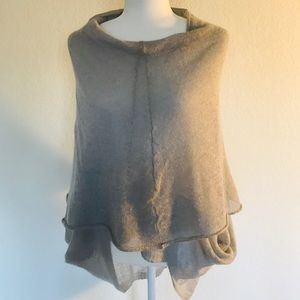 Anthropologie Guinevere Mohair Poncho Gray Size M